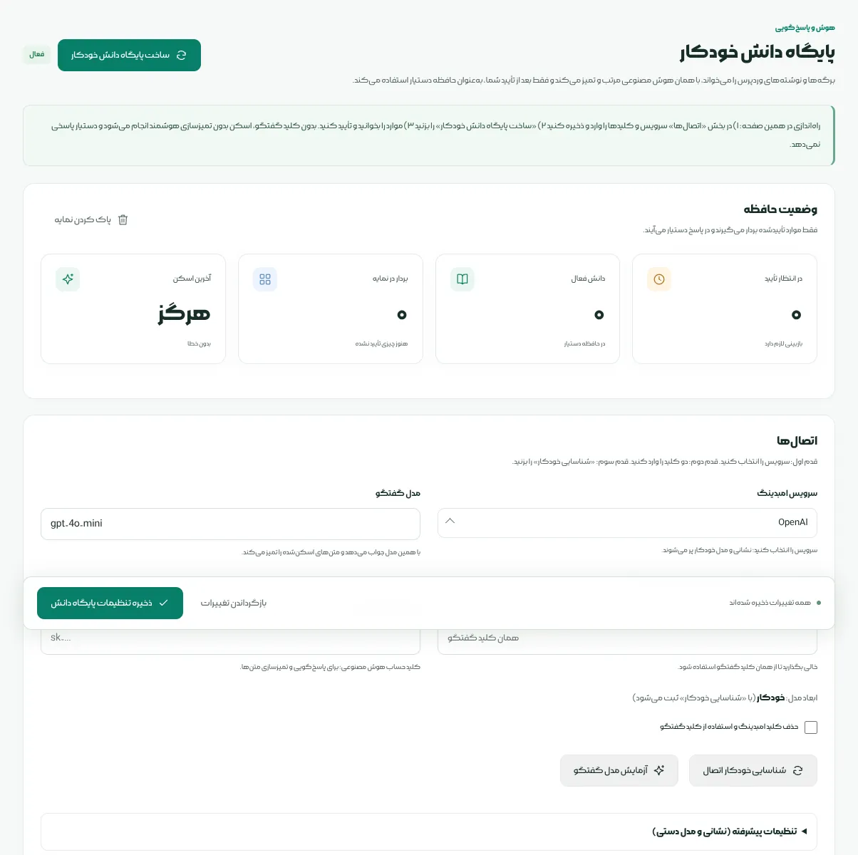 پایگاه دانش آبان چت
